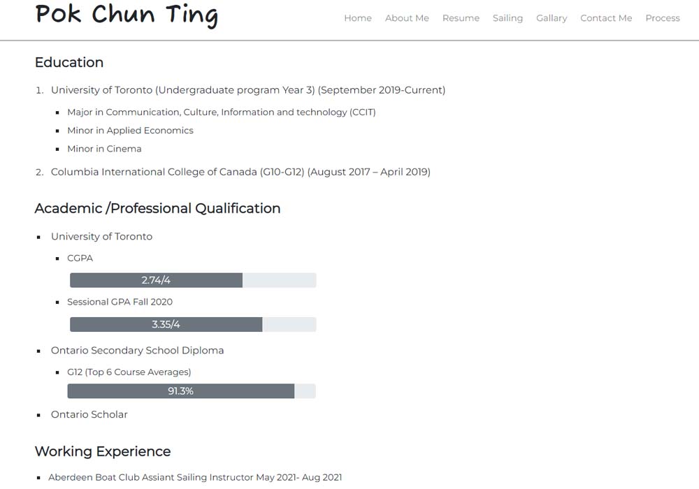 CCT360 Assignment1 Resume Page 