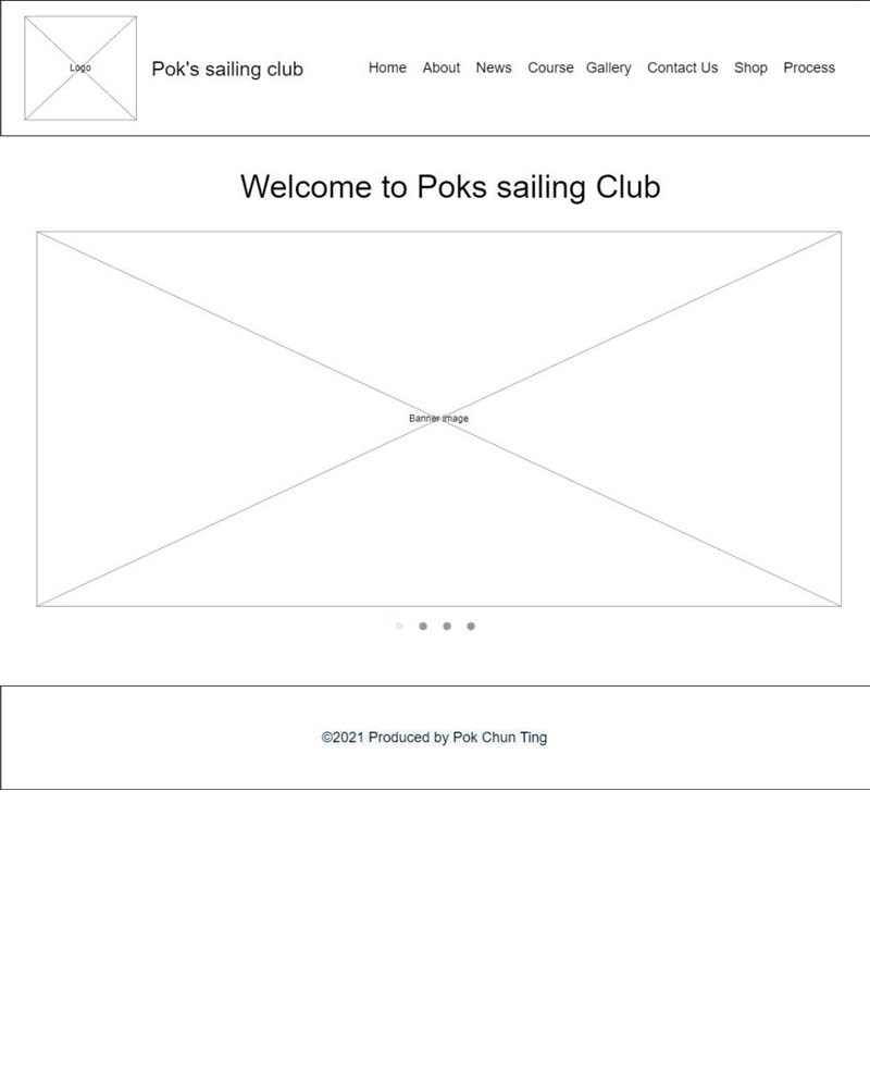 CCT460 A1 Home Page Wireframe